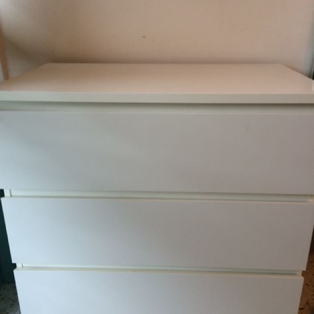 Ikea Malm 3 Drawer Dresser Furniture Shelves Drawers On Carousell