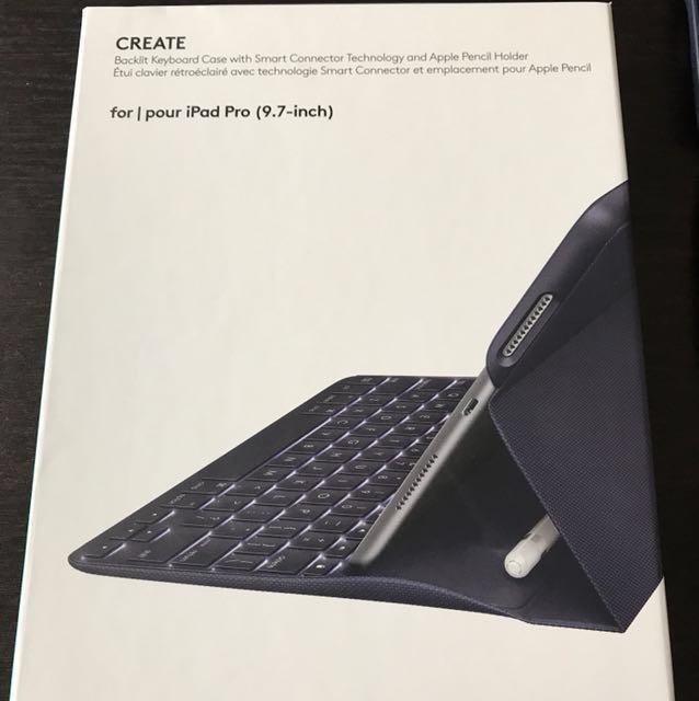 Logitech Create backlit keyboard case (iPad Pro 9.7inch), Computers