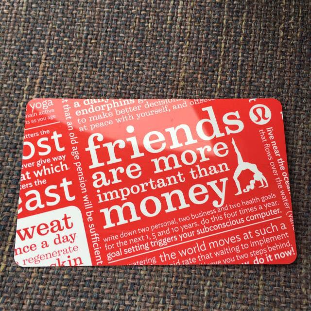does shoppers sell lululemon gift cards