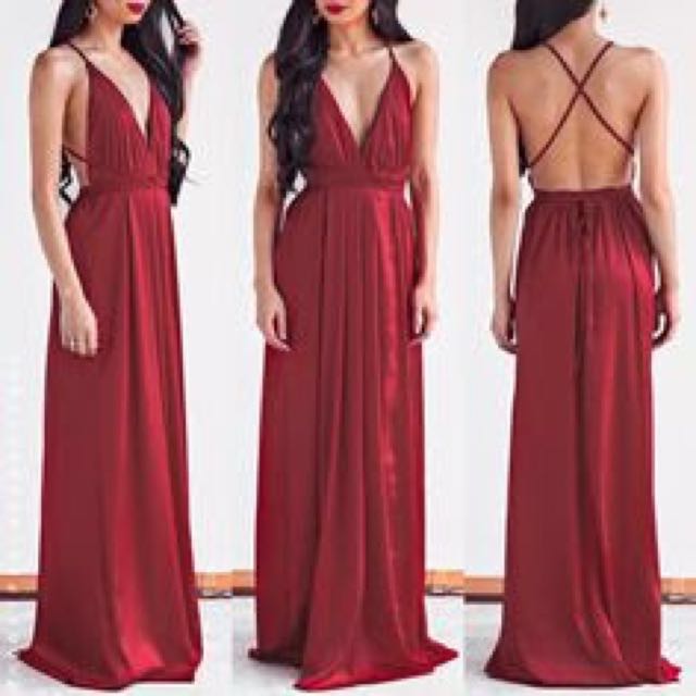 silky long dress