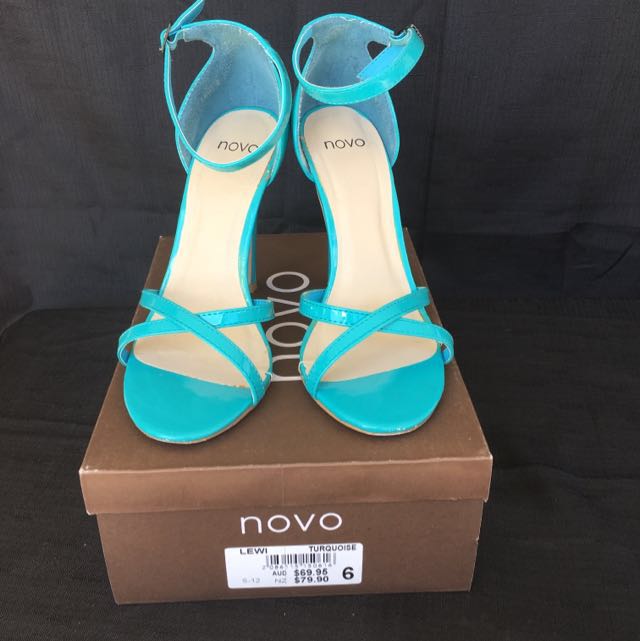 Novo Turquoise Strappy Heels, Women's 