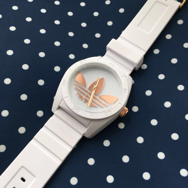 Pending Adidas Originals Trefoil Watch in White Rose Gold ADH2918