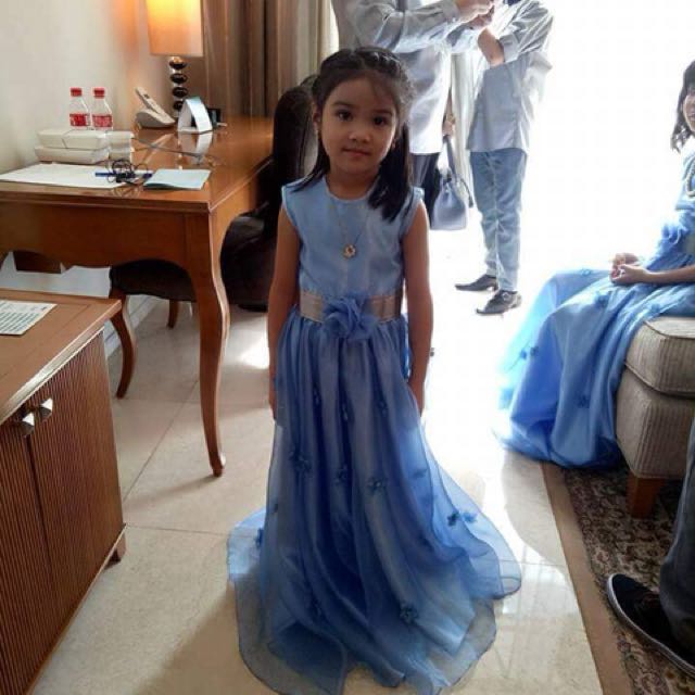 powder blue dress for kids