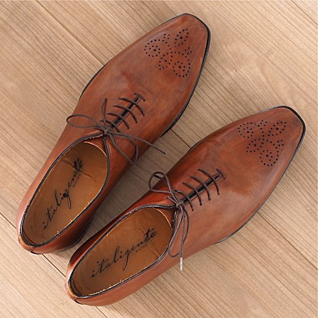 Wholecut leather 2025 oxford shoes