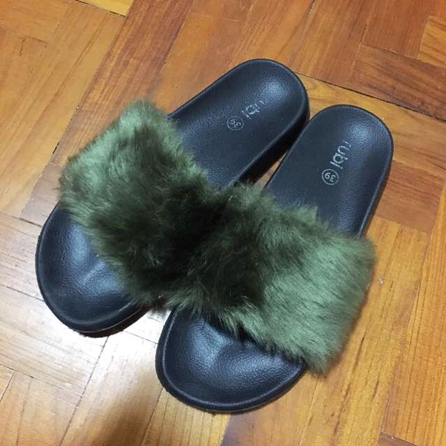 Rubi Fur slippers Women s Fashion Footwear Flipflops and Slides