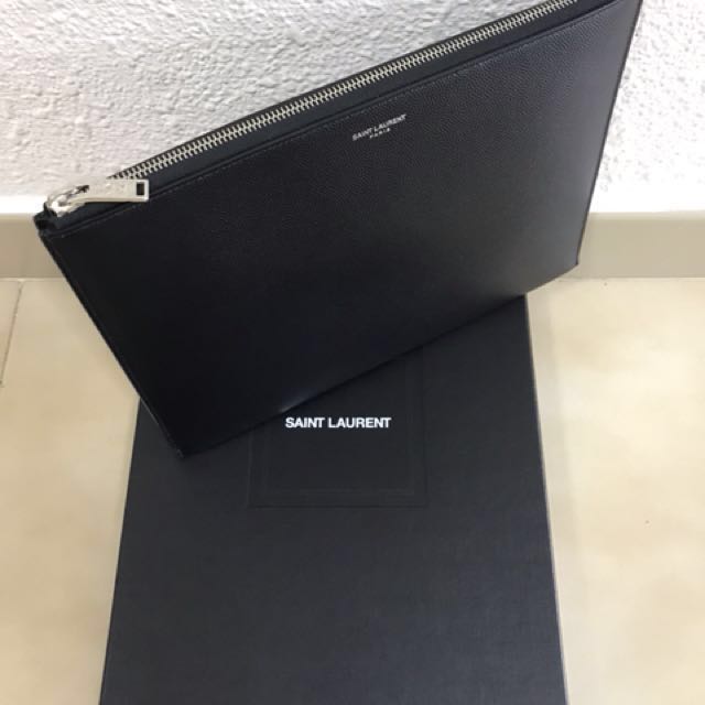 Saint Laurent Document holders Men 712845BL40E9207 Leather Gray 162€