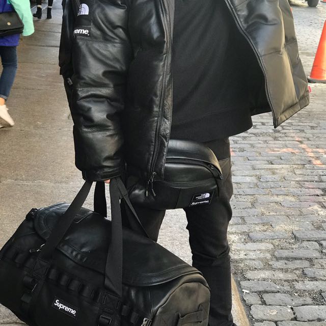 Supreme x The North Face Leather Base Camp Duffel