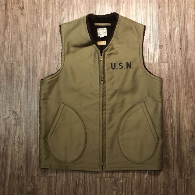 The Real McCoy's Military Alpaca Vest, 男裝, 外套及戶外衣服- Carousell