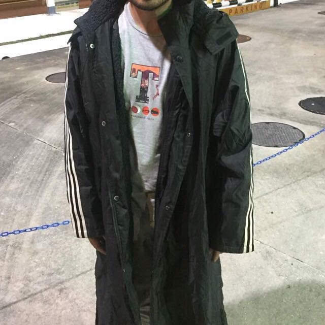 adidas long raincoat