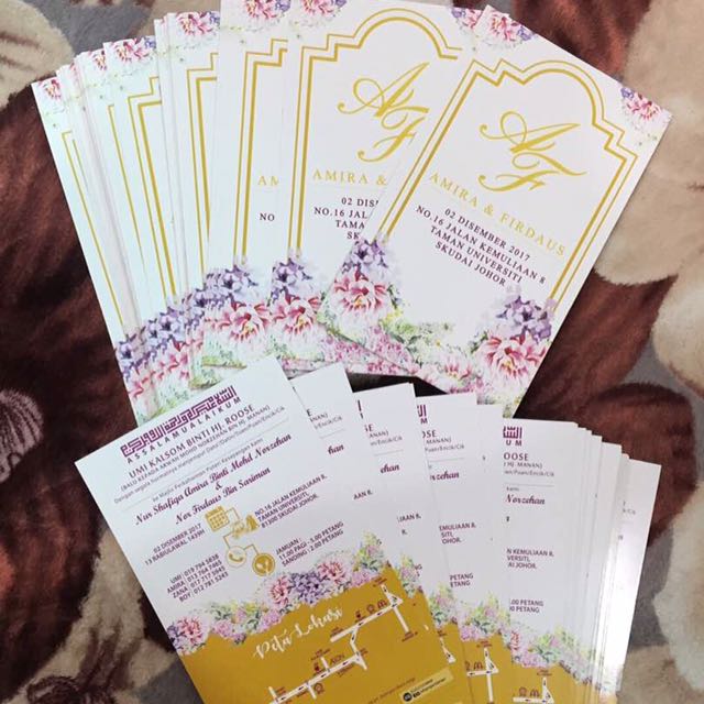 Wedding Card Singapore Johor Bahru Home Services Others On Carousell