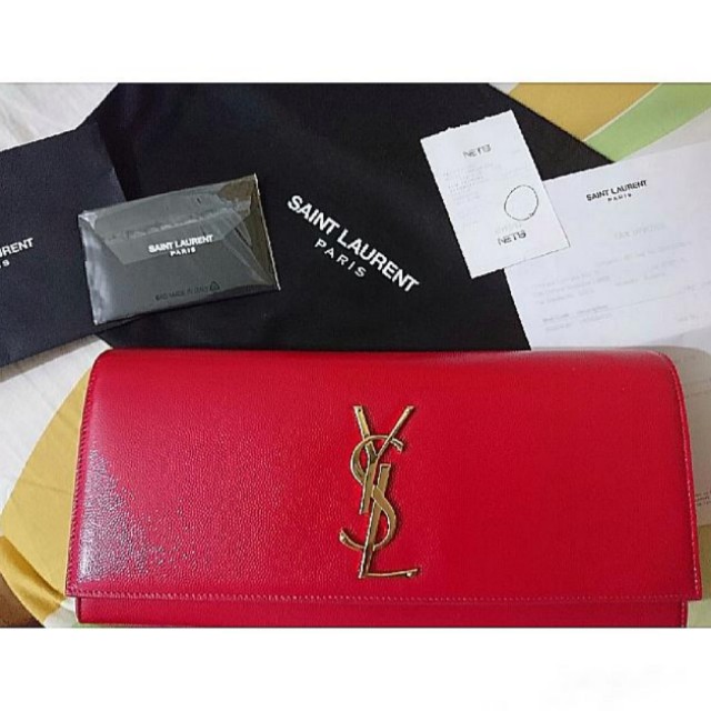 YSL Clutch, Luxury, Bags & Wallets on Carousell