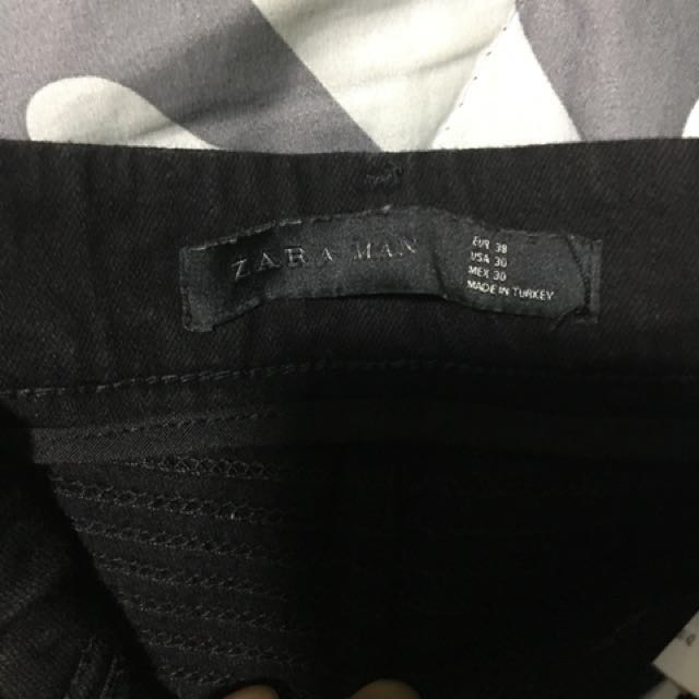 Zara biker jeans with zips on sale