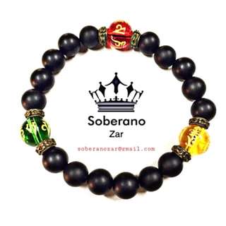 Mantra in black onyx bracelet