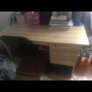 Wooden desk Wooden desk