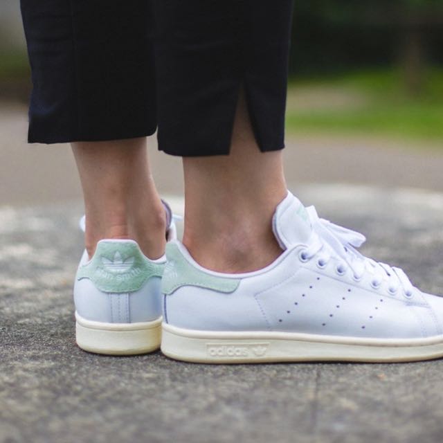 Adidas Stan Smith pastel green, Women's Fashion, Shoes on Carousell