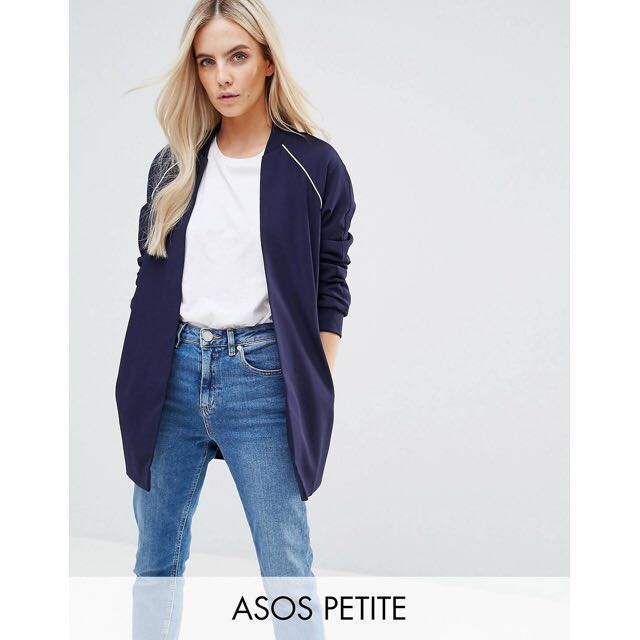 Asos Petite Longline Bomber Jacket Women S Fashion Clothes