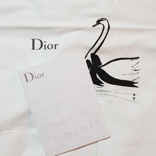 Authentic Lady Dior swan dustbag 