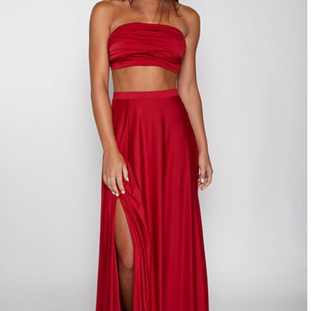 Babyboo Tiara Multiway Set Red Formal Dress Women S Fashion