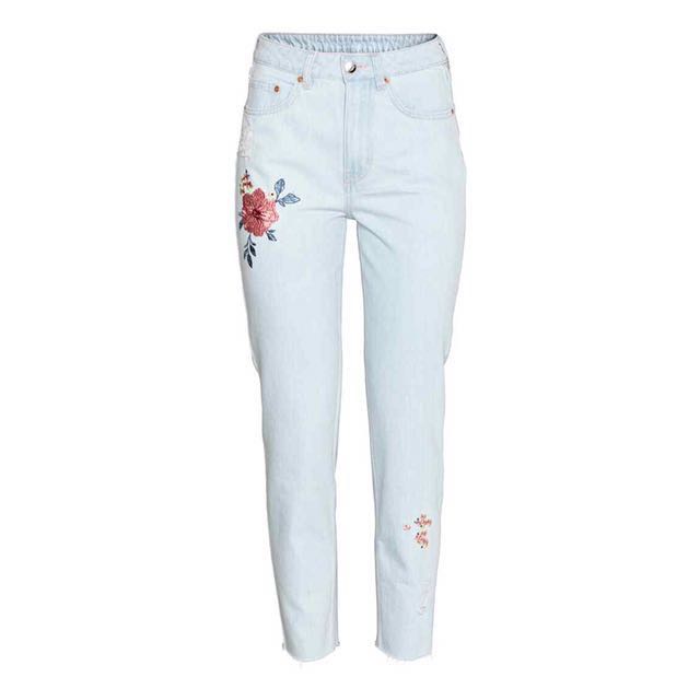 h&m floral jeans