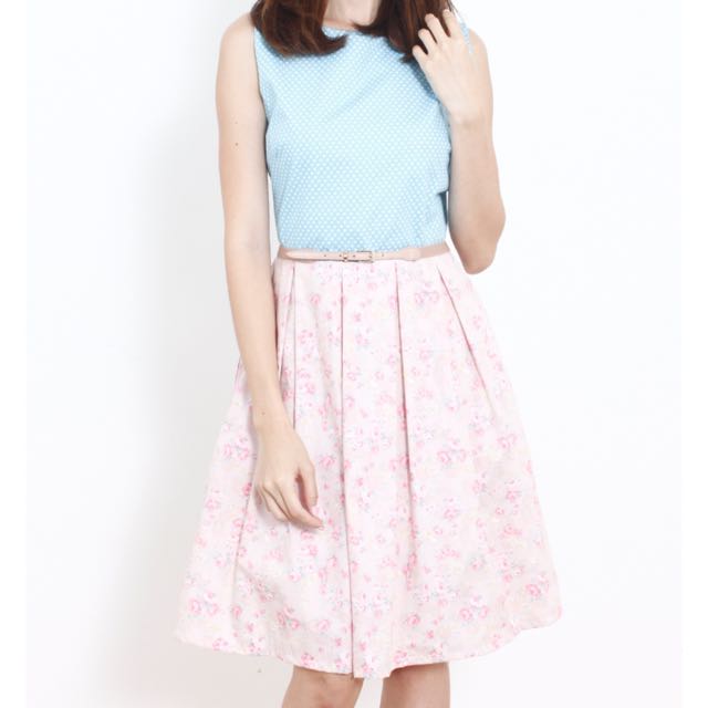 pastel pink and blue outfit