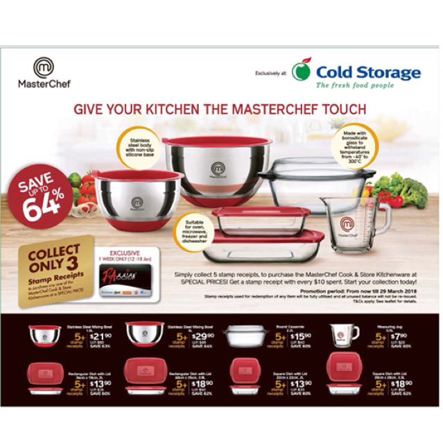 Cold Storage Stamps for Redemption of MasterChef Cook