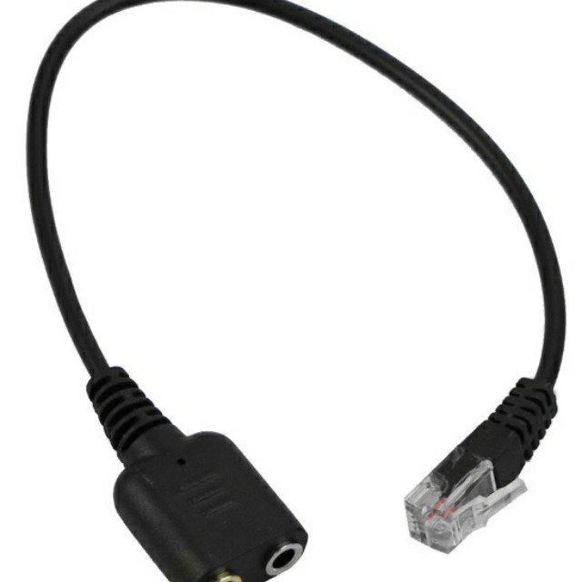 Dual 3.5mm Female to RJ9 Jack Adapter Convertor PC Headset Telephone