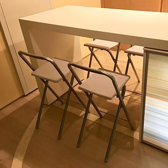 Foldable Chairs X 4 For Kitchen Bar Counter Furniture Tables Chairs On Carousell