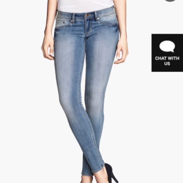 super skinny low waist jeans h&m