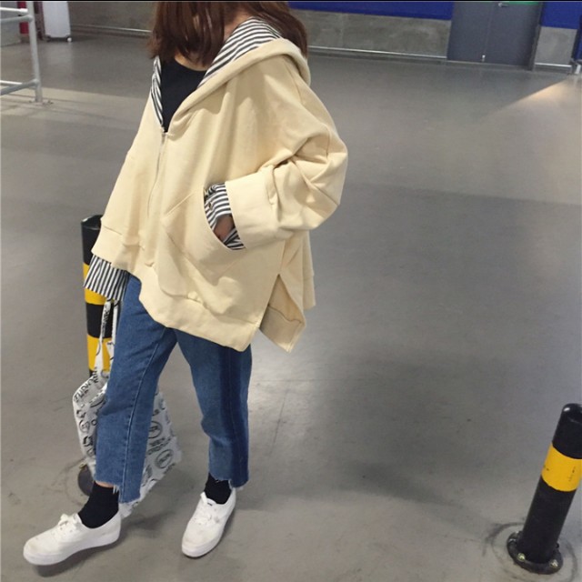 Not avail Korean Ulzzang Oversized Hoodie Jacket Women s Fashion