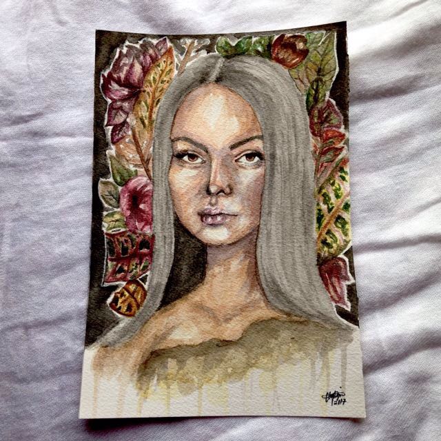Leaves n' Flowers Painting (Category: Art & Prints) located in Paranaque City. Submitted by charlyn_p (Listing ID 149619093, Image 1). Description: Size: Whole Watercolor Pad Mediums: Winsor & Newton, Prang Reference: (Woman) Pinterest Follow my art account on instagram for more! instagram.com/nylrahc.art Thank You! ☺️.