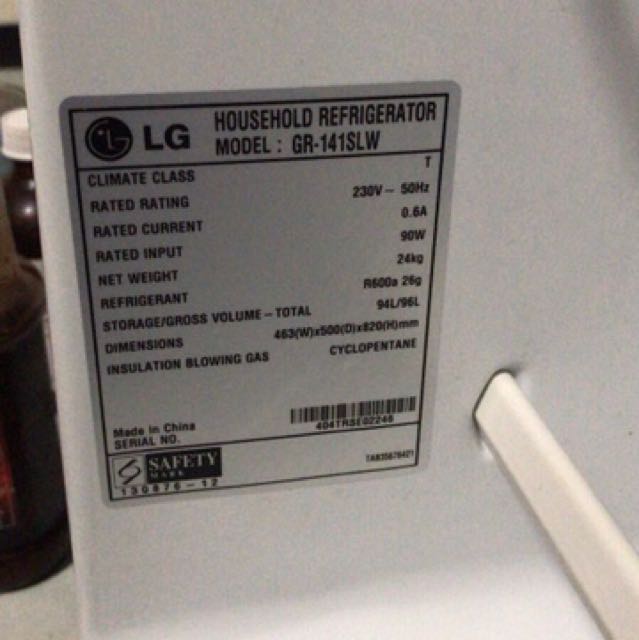 LG Fridge 1 door, TV & Home Appliances, Kitchen Appliances