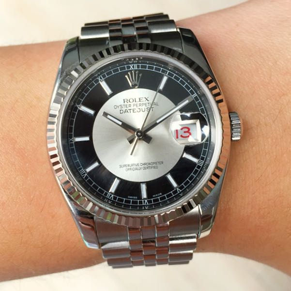 rolex tuxedo datejust