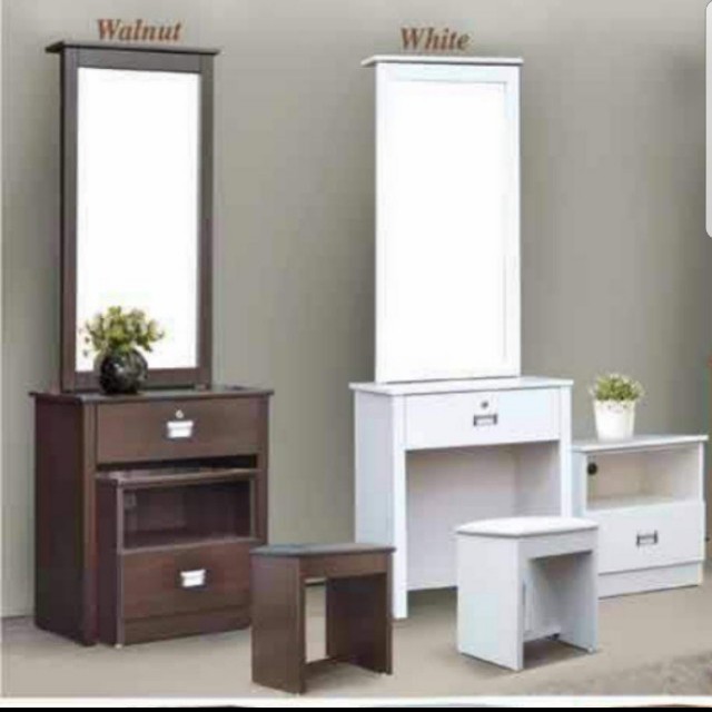 Sliding Mirror Dressing Table Stool Side Table Furniture