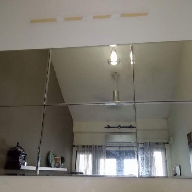 Wall Mirror Cermin Dinding Home Furniture Home Decor On Carousell