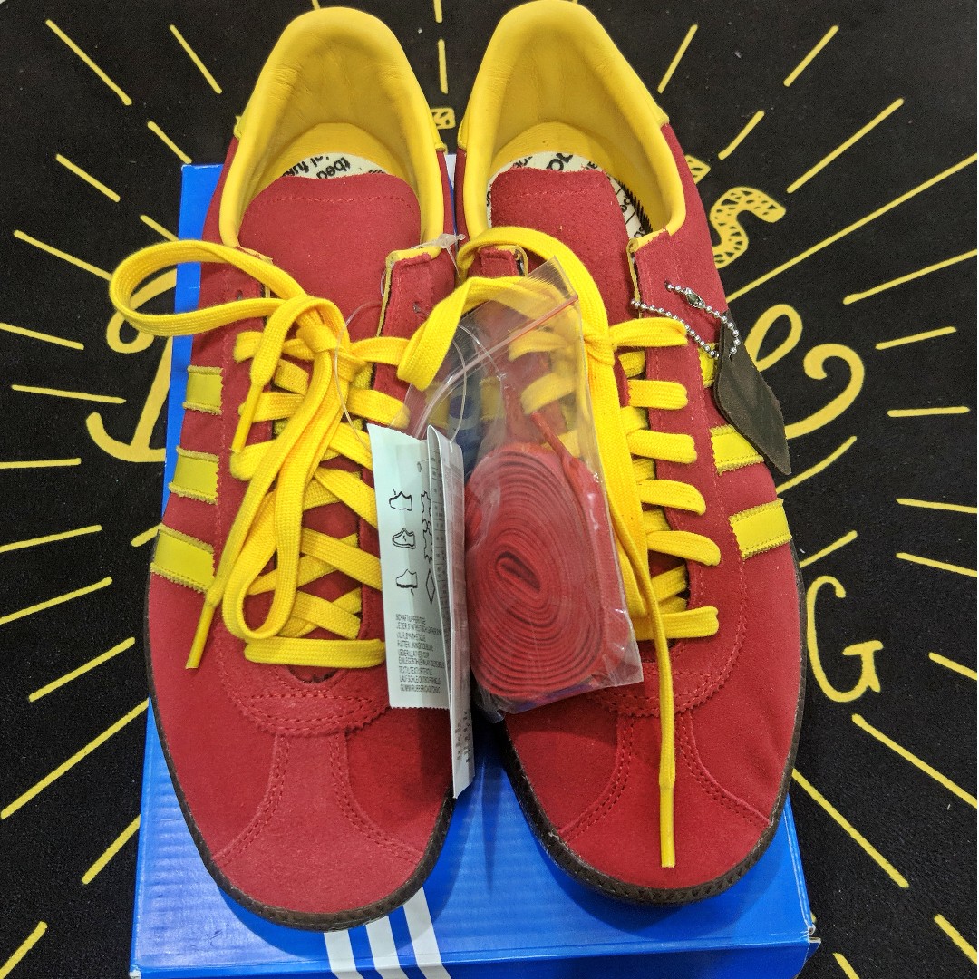 Adidas Spiritus SPZL Red Yellow, Men's Fashion, Footwear, Dress shoes ...