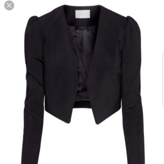 Puff sleeve cheap blazer h&m