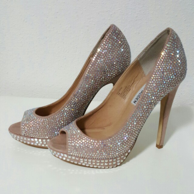 blush diamante shoes