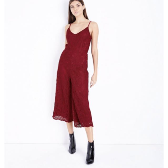 new look jumpsuit red