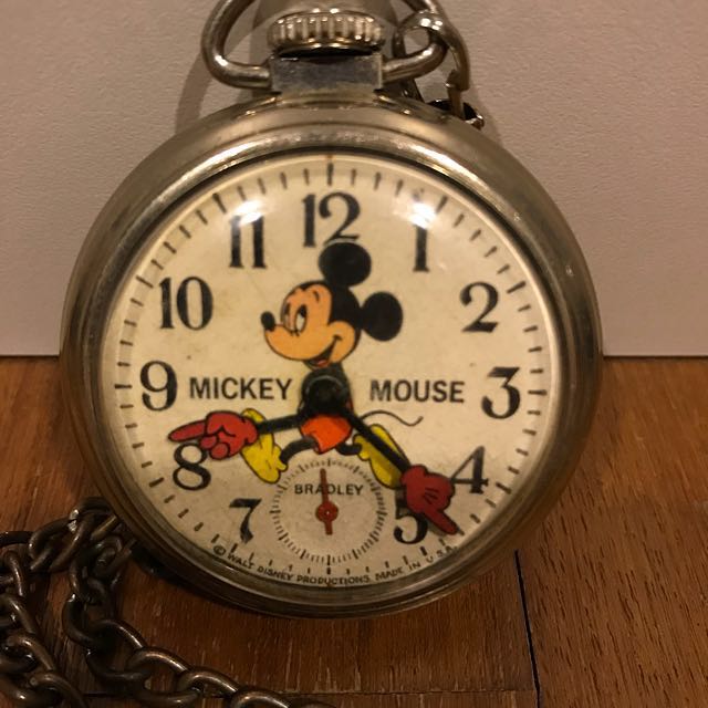 Bradley mickey mouse pocket watch deals