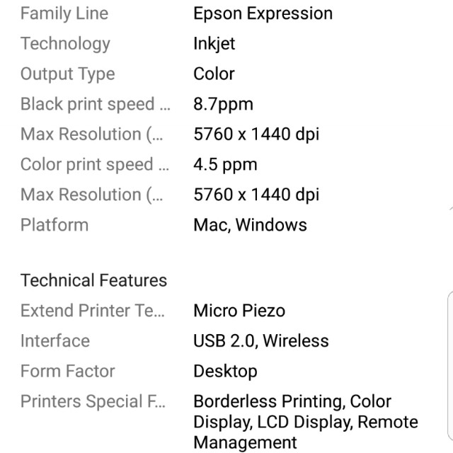 Epson XP 410 ALL IN ONE PRINTER, Computers &amp; Tech, Printers, Scanners ...