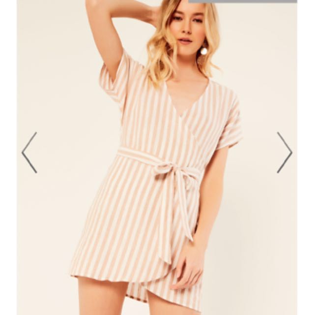Glassons linen top wrap dress