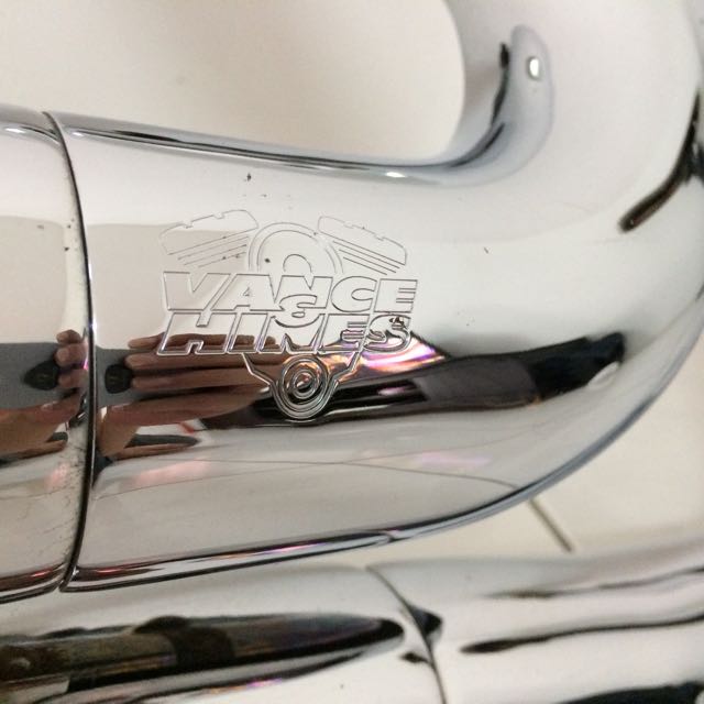 Harley exhaust pipes vance & hines big radius for hd softail models
