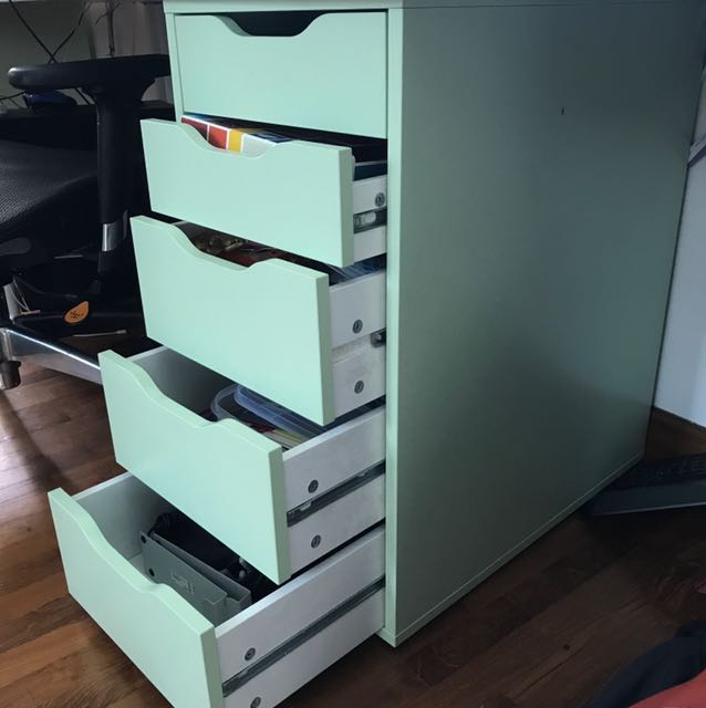 Ikea Alex 5 Drawer Unit 3 Pieces Available On Carousell