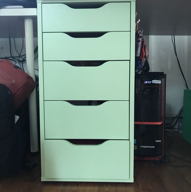 Ikea Alex 5 Drawer Unit 3 Pieces Available On Carousell