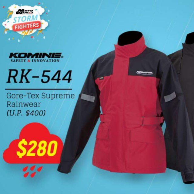 Komine GoreTex Rain Suit, Motorcycles, Motorcycle Apparel on Carousell