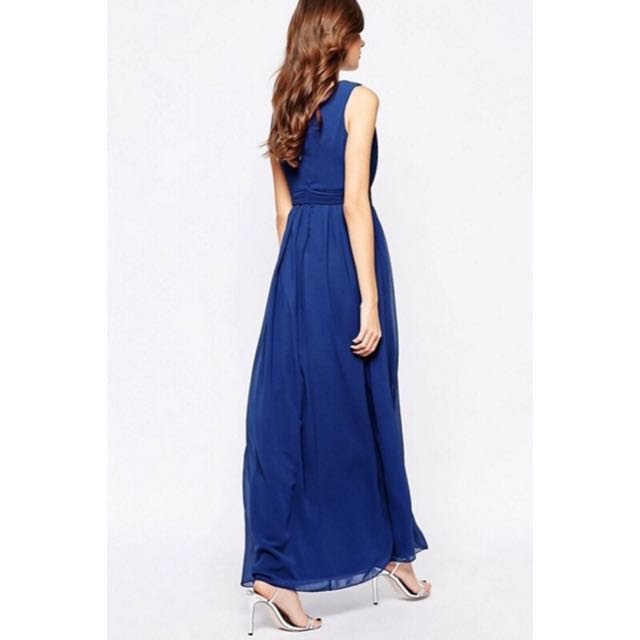 Little mistress maxi dress with embellished detail cobalt Women s Fashion Dresses Sets Dresses on Carousell