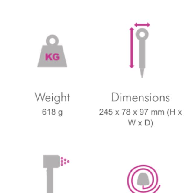 Original Dyson Hair Dryer (Pink), Beauty & Personal Care, Hair on Carousell