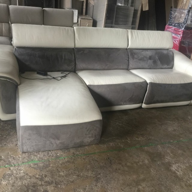Used Auto Adjule L Shape Half Fabric Sofa Furniture