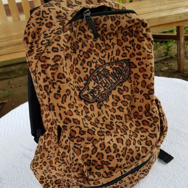 vans animal print backpack