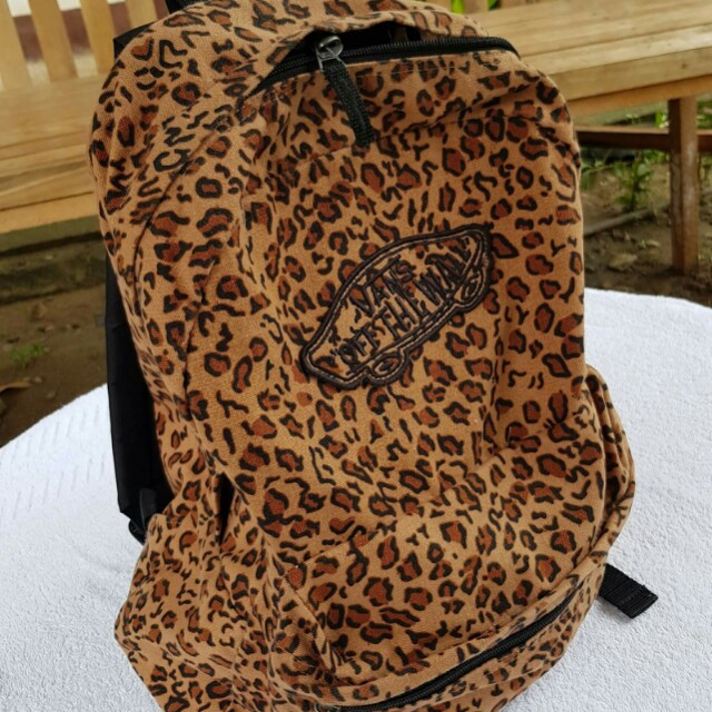 vans leopard print backpack